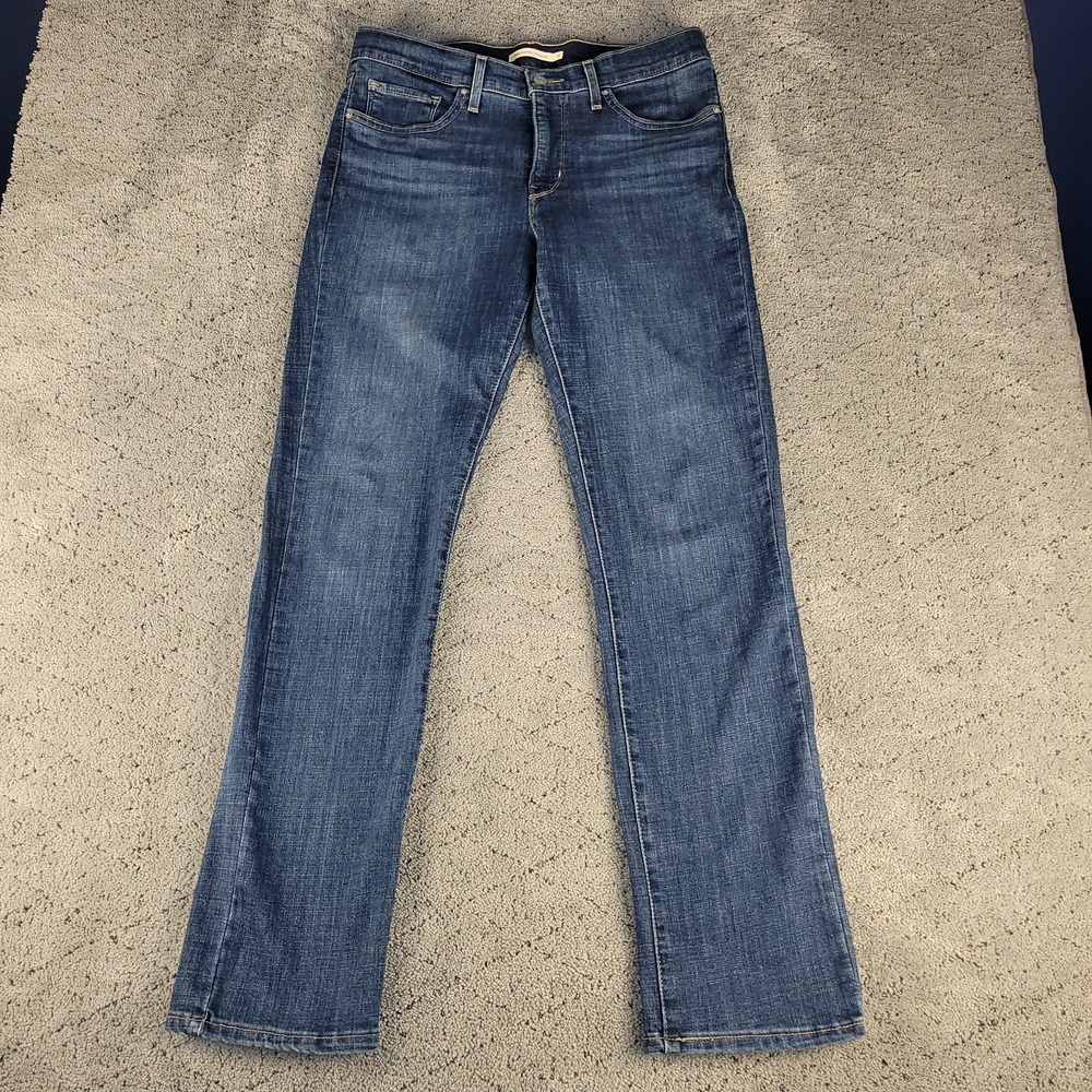 Levis Jeans Womens 31 Blue 314 Shaping Straight Leg Dark Wash Stretch Slimming